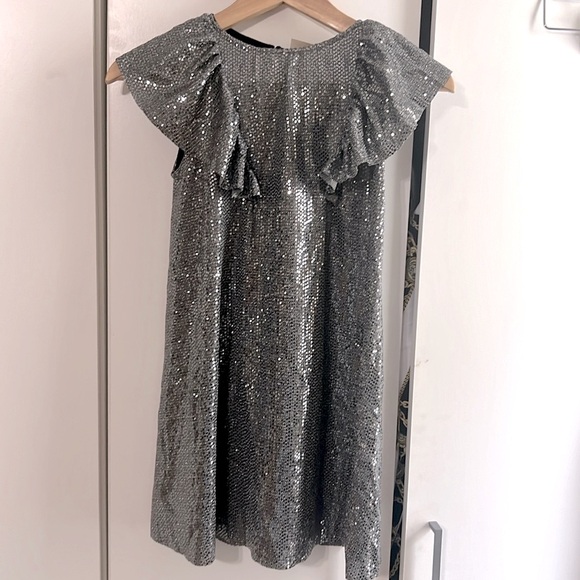 Zara Ultra Sparkle Silver Special Occasion Dress - Picture 3 of 6